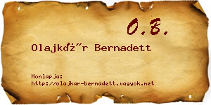 Olajkár Bernadett névjegykártya