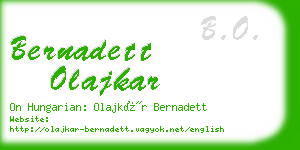 bernadett olajkar business card